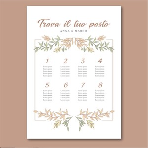 Tableau de Mariage, matrimonio, invitati, ospiti, disposizione, cartellone, stampa, invito, nozze, matrimonio