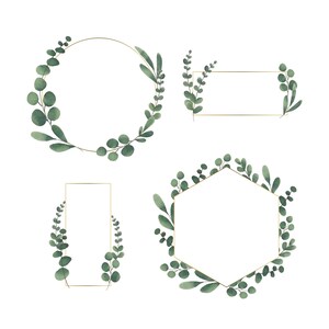 Invito per cerimonie, matrimonio, battesimo,comunione, cornice floreale,oro,verde, elegante, festa