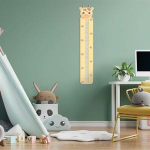 Wachstumstabelle für Kinder, Wandmaßaufkleber für Jungen oder Mädchen, Tiere, Schlafzimmer, Löwe, Koala, Giraffe, Bär