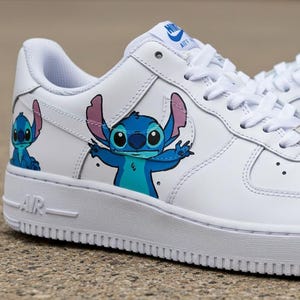 Stitch Cartoon Inspired Custom Air Force 1 Shoesl Custom Shoes l Nike Shoes l Custom Nike Shoes l Mens Shoes l Nike Custom l Custom Sneakers