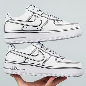 Custom Air Force 1 Black Lines l Custom Shoes l Nike Shoes l Custom Nike Shoes l Air Force 1 l Nike Custom l Custom Sneakers l