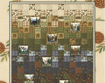 Northwoods Lodge A Day in the Northwoods Quilt Kit by Deb Strain for Moda  63"x67 1/2".