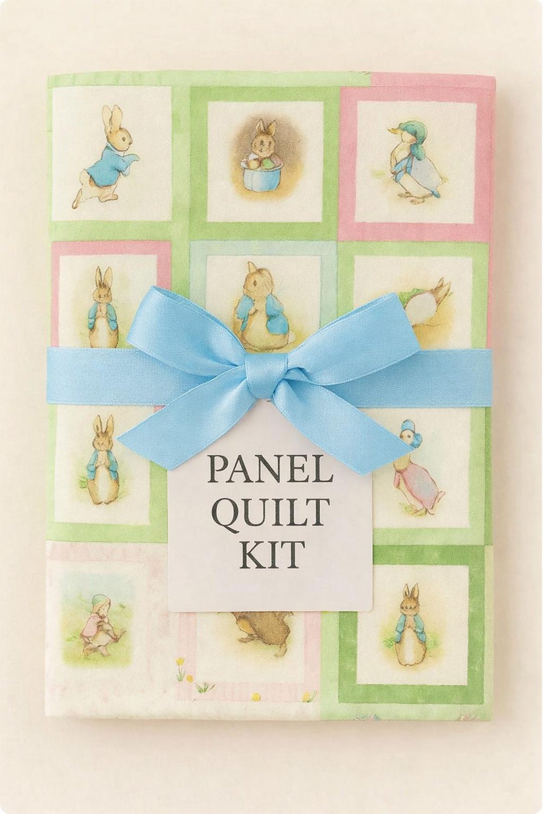 Baby Quilt Kit Peter Rabbit and Friends With Green Backing and Cloud ...
