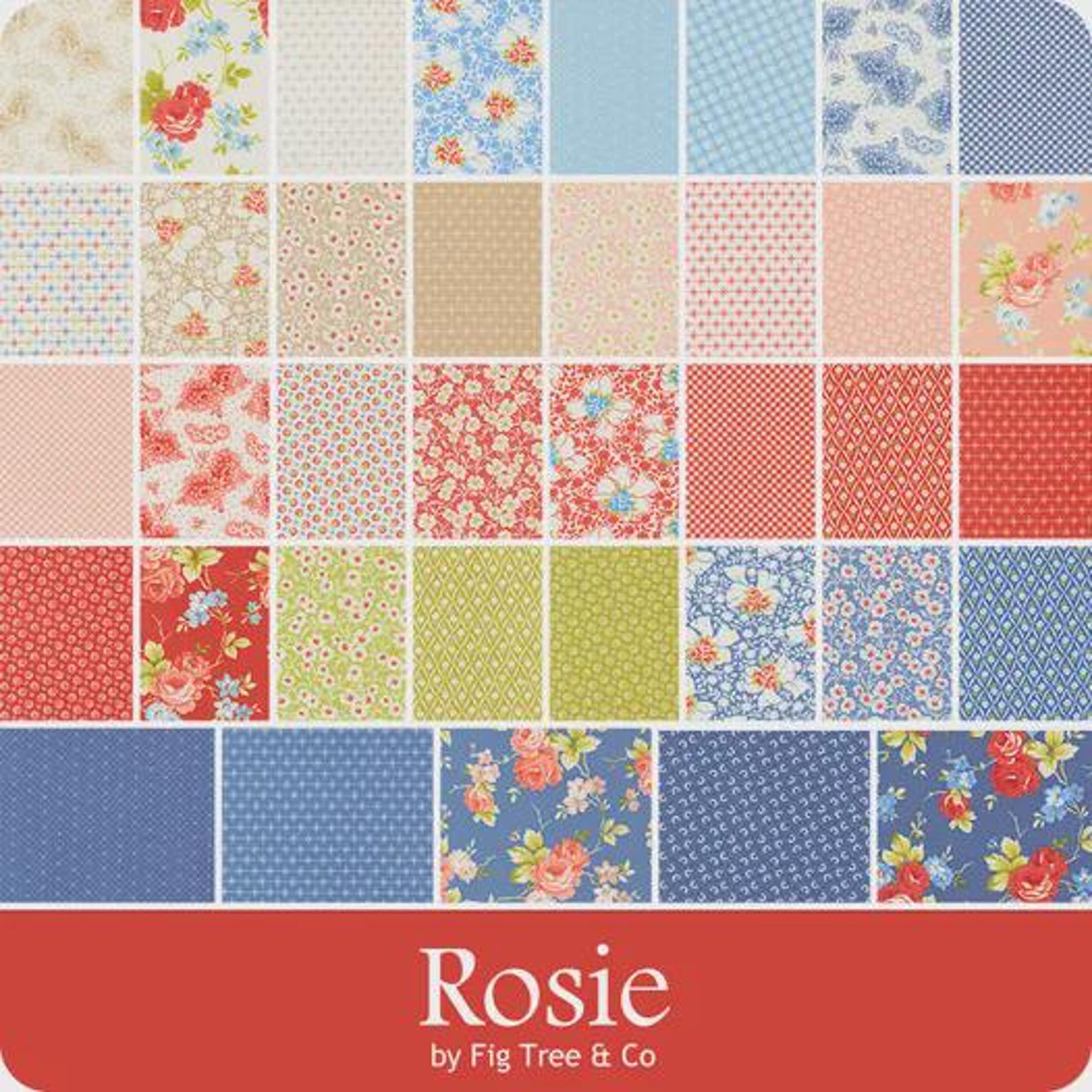 Rosie Layer Cake 10x10 Squares Fig Tree Collection for Moda Fabrics - Etsy