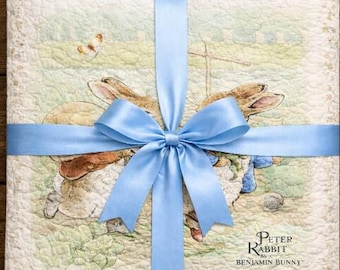 Peter Rabbit and Benjamin Bunny Panel Quilt Kit  35.5” x 43” Includes choice of backing and binding from the collection