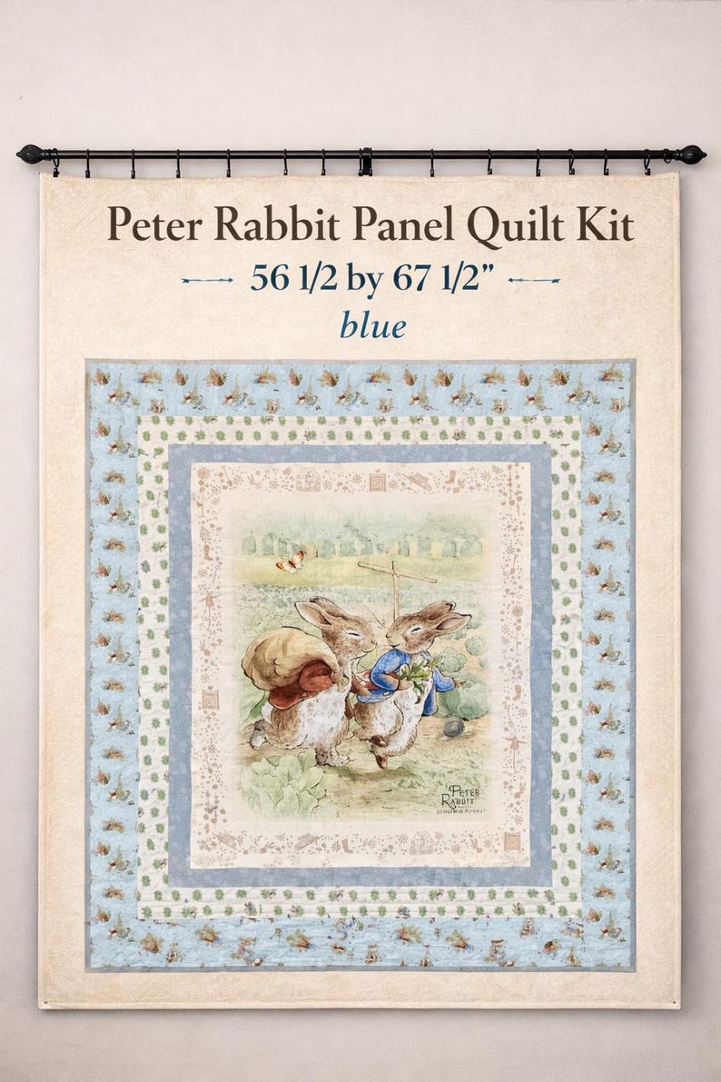 Peter Rabbit and Benjamin Bunny Panel Quilt Kit by Beatrix Potter- 57 1 ...