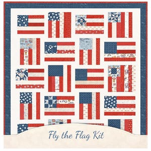 Preorder–Arriving March 2026 | Fly the Flag Quilt Kit (66x80) by Amy Smart featuring Independence by The Riley Blake Designers