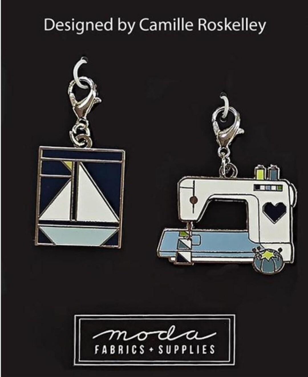 Sailboat Sew Mach Zip Pull – 2ct Moda Designed by Camille