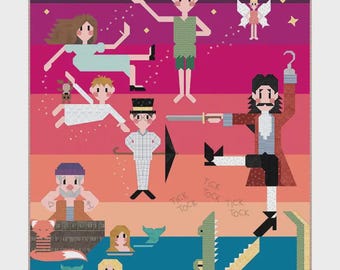 Second Star to the Right Peter Pan Quilt Kit (Dawn) 75x90 by Riley Blake for Art East Sew Along Complete Kit