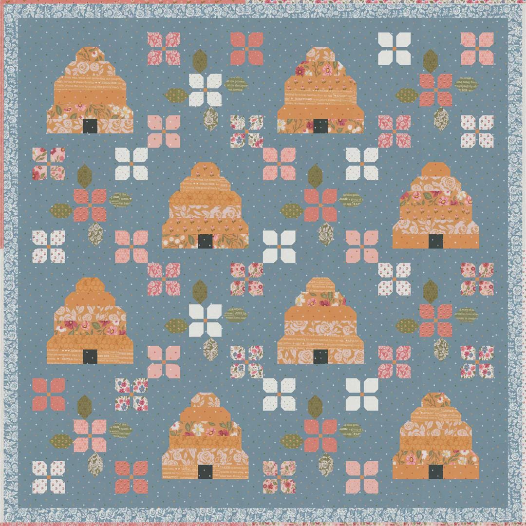 Rei「SEVEN」 「HONEY」「QUILT」「VOICE」「KINGS」 Wild Honey Bloom and Buzz Quilt Kit Fabric Collection by Lella