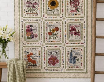 Sowing the Seeds of Love 60x73 with My Secret Garden by Stacy lest Hue for Moda Fabrics