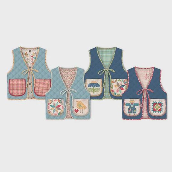 The Quilted Vest Sewing Pattern by Lori Holt of Bee in My Bonnet