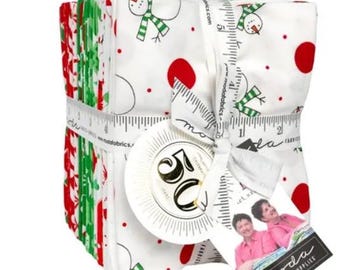 Snow Time Fat Quarter Bundle, 25 pieces, 18" x 21" designed by Me and My Sister Designs for Moda Fabrics