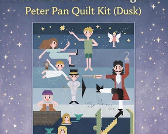 Second Star to the Right Peter Pan Quilt Kit (Dusk) 75x90 by Riley Blake for Art East Sew Along Complete Kit