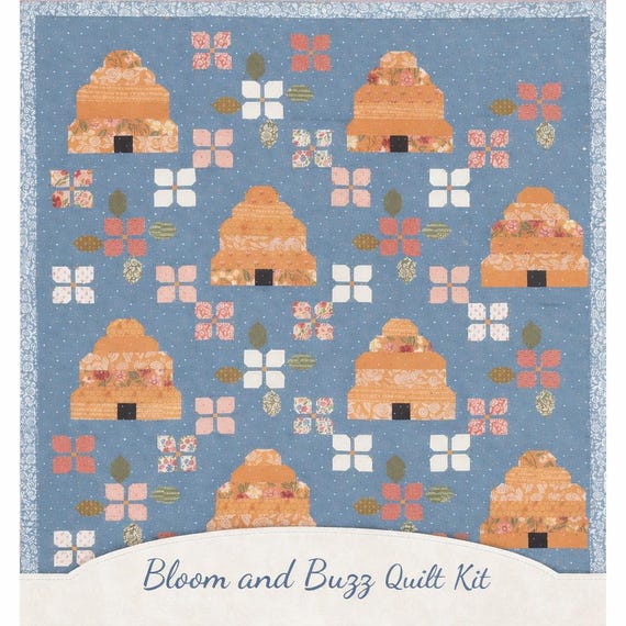 Rei「SEVEN」 「HONEY」「QUILT」「VOICE」「KINGS」 Wild Honey Bloom and Buzz Quilt Kit Fabric Collection by Lella