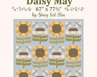 Preorder–Arriving August 2026 |My Secret Garden Daisy May Boxed Quilt Kit 67" x 77 1/2 – Stacy Iest Hsu for Moda Fabrics