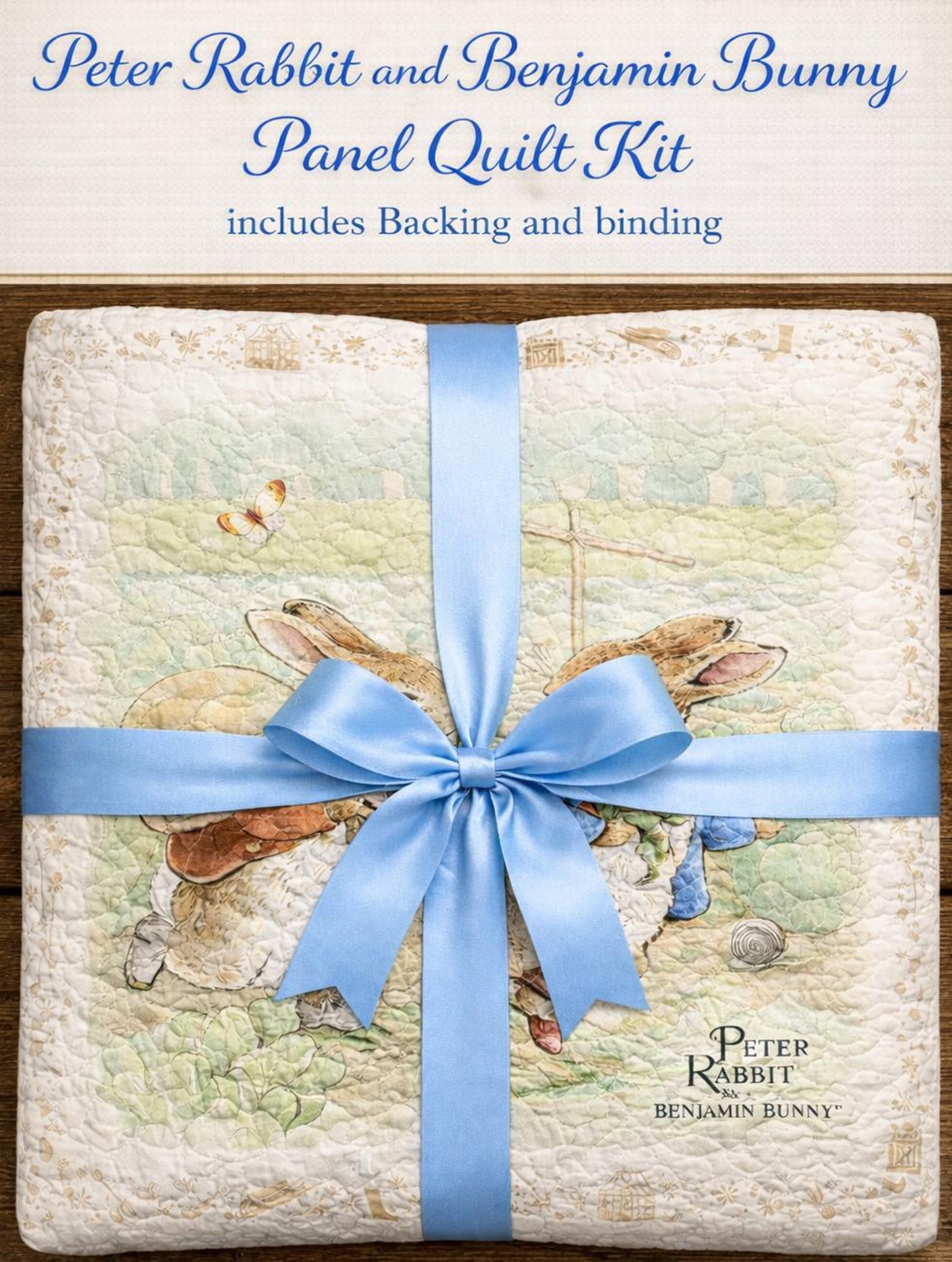 Peter Rabbit and Benjamin Bunny Panel Quilt Kit 35.5” X 43” Includes ...