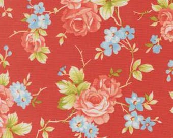 Wideback -Rosie Strawberry Country Rose 108” 3 yard continuous cut Wide Yardage- Fig Tree & Co