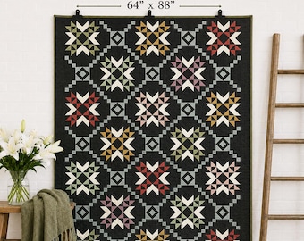 Bits & Bobs Quilt Kit – 3 Sisters Solids by Moda Fabrics – 64” x 88”