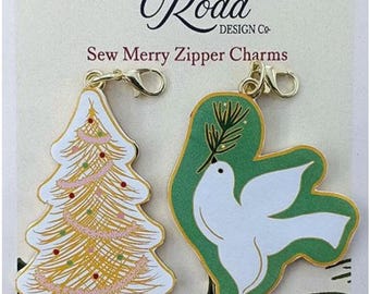 Tree & Dove Zipper Pulls – 2ct by Sweetfire Road | Sew Merry Zipper Charms
