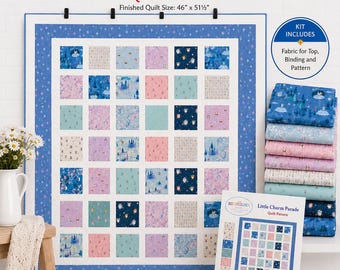 Cenicienta desea un pequeño desfile encantador - Jill Howarth por Riley Blake. Edredón ideal para bebés y niños pequeños / 46" x 51.5"