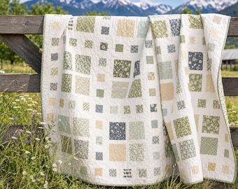 Square Dance Quilt Kit with Lella Boutique’s True Love by Moda Fabrics | Lap Quilt Kit | 54.5” x 70.5”
