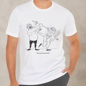 Furious Brainwash Cartoon Tee- Surreal Unisex T-Shirt für Kunst- und Humorliebhaber