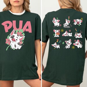 Disney Pua T-Shirt, Custom Pua and Hei Hei Shirt, Princess Moana Characters Tee, Moana Pua Shirt, Disneyland Family Vacation Sweatshirt image 2