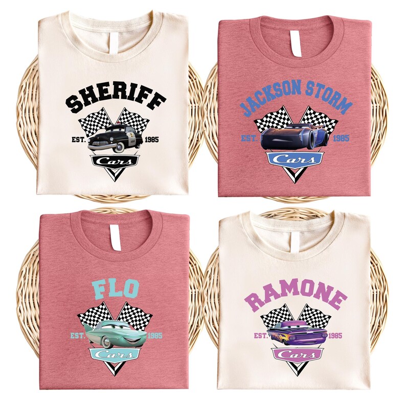 Lightning McQueen & Tow Mater Sweatshirt, Disney Pixar Cars Sweater, Matching Family Hoodie, Disneyland Vacation Sweatshirt image 4