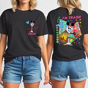 Camiseta de Toy Story de Disney, camiseta de Forky de Pixar, camiseta "Soy basura", camisetas "Tienes un amigo en mí", sudaderas para vacaciones familiares en Disneyland imagen 3
