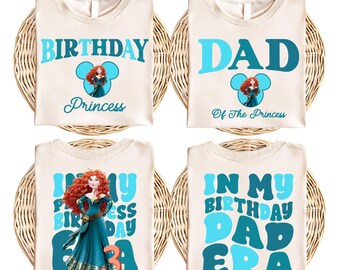Princess Merida Birthday Shirt, Disney Brave Birthday Girl Shirt, In My Princess Birthday Era Shirt, Custom Family Matching Birthday Shirt