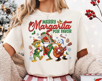 Merry Margarita Por Favor Shirt, Disney Christmas Donald Duck Sweatshirt, Holiday Family Hoodies