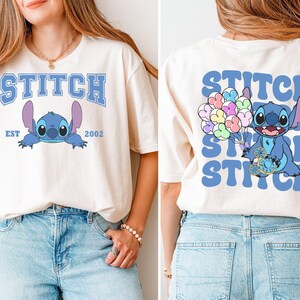 Camiseta de pareja de Disney Stitch y Ángel, camiseta para viaje de chicas, camiseta a juego para mejores amigas, camiseta para vacaciones familiares en Disneyland. imagen 4