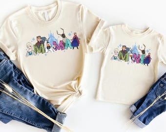 Disney Frozen Familienshirts, Elsa Mama & Mini passende T-Shirts, Vater einer Prinzessin T-Shirt, Disneyland Familienurlaub Sweatshirt