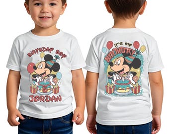 Mickey Birthday Boy T-Shirt, Disney Custom Birthday Party Shirt, Disney Family Matching Birthday Shirt, Disneyland Birthday Vacation Shirt