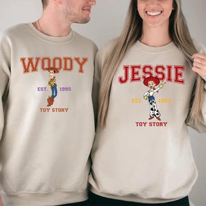 Toy Story All Characters Sweatshirts, Disney Woody & Buzz Lightyear Sweater, Jessie And Bo Peep Hoodie, Disneyland Family Trip Sweatshirts image 1