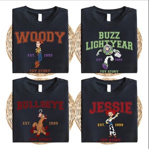 Toy Story All Characters Sweatshirts, Disney Woody & Buzz Lightyear Sweater, Jessie And Bo Peep Hoodie, Disneyland Family Trip Sweatshirts image 4