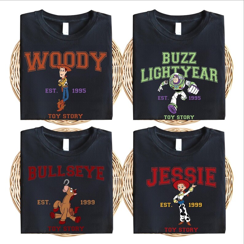 Toy Story All Characters Sweatshirts, Disney Woody & Buzz Lightyear Sweater, Jessie And Bo Peep Hoodie, Disneyland Family Trip Sweatshirts image 4