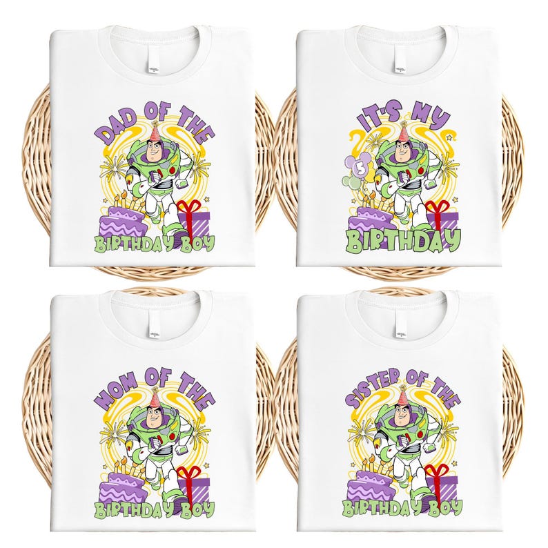 Buzz Lightyear Birthday Boy Shirt, Toy Story Family Matching Tee image 4