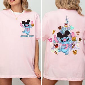 Camiseta de Disney Stitch, camiseta de Lilo & Stitch con temática de snacks de Disneyland, camisetas de Stitch para niños pequeños, sudadera para vacaciones familiares en Disneyworld. imagen 1