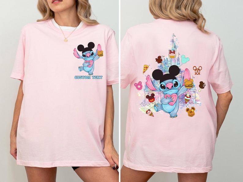 Camiseta de Disney Stitch, camiseta de Lilo & Stitch con temática de snacks de Disneyland, camisetas de Stitch para niños pequeños, sudadera para vacaciones familiares en Disneyworld. imagen 1