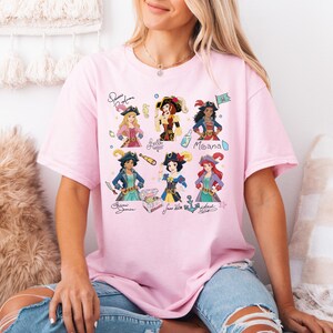 Princess Pirate Shirt, Disney Besties Cruise T-Shirt, Matching Girls Trip Sweater, Snow White & Ariel Hoodies, Aurora And Belle Pirate Tee image 5