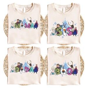 Camisetas familiares de Disney Frozen, camisetas a juego de Elsa para mamá e hija, camiseta "Papá de una princesa", sudadera para vacaciones familiares en Disneyland. imagen 4