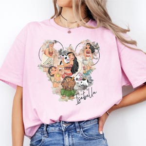 Princess Moana Characters T-Shirt, Disney Custom Moana & Maui Shirt, Disney Mickey Ears Hei Hei And Pua Hoodie, Disneyland Trip Sweatshirt 画像 3