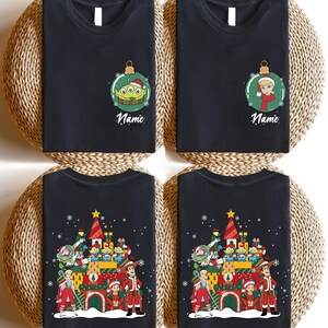 Christmas Toy Story Shirts, Disney Woody & Buzz Hoodie, Bo Peep And Jessie Tee, Family Holiday Gathering Sweatshirt image 2