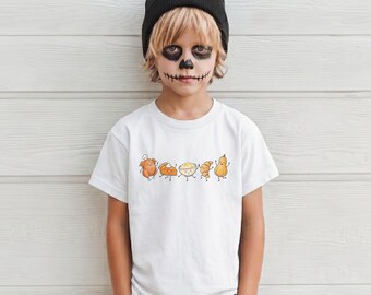 Camiseta infantil de Acción de Gracias, camiseta con estampado de pavo y calabaza, camiseta de otoño para niños pequeños, camiseta con estampado de comida de otoño, camiseta a juego para la familia de Acción de Gracias.