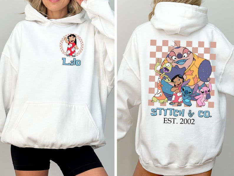 Camiseta de Stitch Angel Lilo Family Vacation, camiseta de la película de Disneyland imagen 4