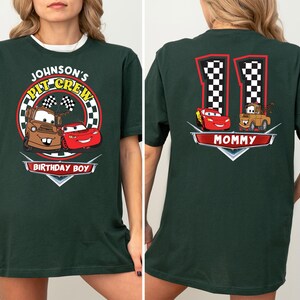 Custom Name Disney Cars Birthday Shirt, McQueen and Mater Birthday T-Shirt, Disney Birthday Boy Tee, Family Birthday Matching Sweatshirt image 3