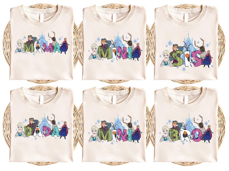 Camisetas familiares de Disney Frozen, camisetas a juego de Elsa para mamá e hija, camiseta "Papá de una princesa", sudadera para vacaciones familiares en Disneyland. imagen 5