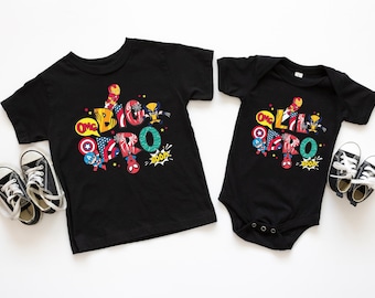 Camisetas de Disney Marvel para Hermano Mayor y Hermano Menor, camisetas de Los Vengadores para Hermana Mayor y Hermana Menor, sudaderas de superhéroes para Mamá y Papá, suéter para viaje familiar a Disneyland